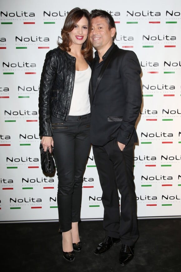 Sonia Mabrouk (la chaine de Public Senat) et Jacques Sanchez - Anniversaire de Jacques Sanchez au restaurant NOLITA, à Paris, le 29 mai 2013.