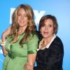 Carrie Fisher et sa demi-soeur Joely Fisher sur un plateau de la Fox le 17 mai 2007.