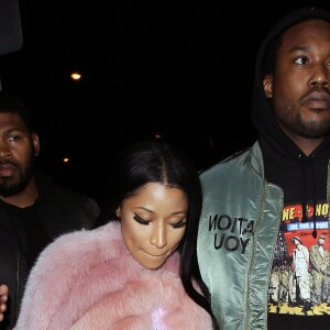 Nicki Minaj et son compagnon Meek Mill arrivent a la soirée d'anniversaire de Dj Khaled au restaurant Catch de West Hollywood le 19 novembre 2016