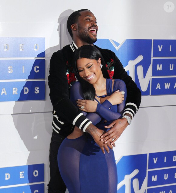 Nicki Minaj et son compagnon Meek Mill aux MTV Video Music Awards 2016 au Madison Square Garden à New York. Le 28 août 2016