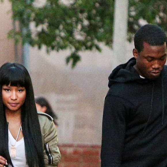 Nicki Minaj et son compagnon Meek Mill font du shopping chez Barney à Los Angeles le 16 septembre 2015.