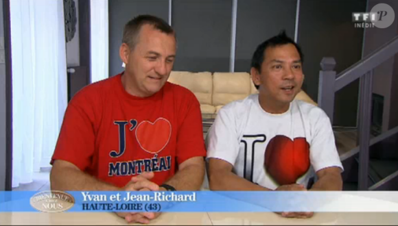 Yvan et le regretté Jean-Richard dans "Bienvenue chez nous" sur TF1 le 4 janvier 2017.