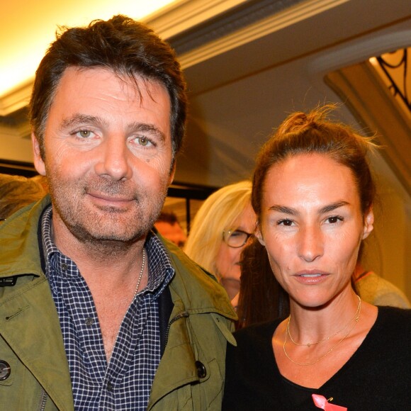 Semi-exclusif - Vanessa Demouy et son mari Philippe Lellouche - Générale de la pièce "L'heureux élu", une comédie de Eric Assous au Théâtre de la Madeleine à Paris le 24 octobre 2016. © Coadic Guirec/Bestimage
