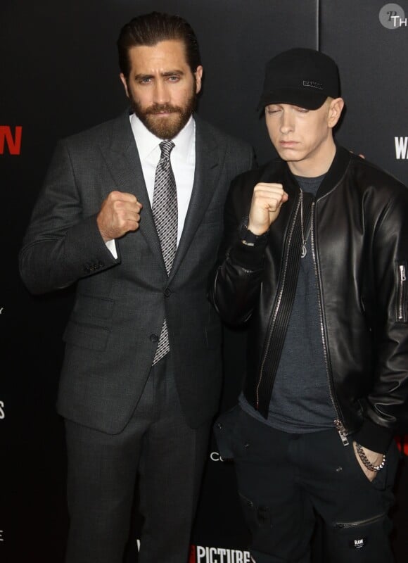 Jake Gyllenhaal, Eminem - Première du film "Southpaw" à New York le 20 juillet 2015.