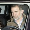 Le roi Felipe VI, la reine Letizia, la princesse Leonor et la princesse Sofia se sont comme chaque année rendu chez Jesus Ortiz, père de Letizia, à Madrid le 6 janvier 2017 pour fêter l'Epiphanie.