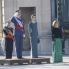 Le roi Felipe VI et la reine Letizia lors de la Pâque militaire à Madrid le 6 janvier 2017