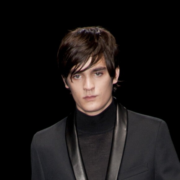 Alain-Fabien Delon (Fils de Alain Delon) defile pour Gucci lors de la fashion week de Milan. Le 13 janvier 2014