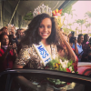 Alicia Aylies, Miss France 2017, son arrivée tonitruante en Guyane le 9 janvier 2017.