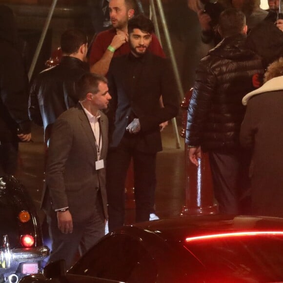 Zayn Malik sur le tournage du clip I Don't Wanna Live Forever à l'hôtel St Pancras à Londres, le 7 janvier 2017.