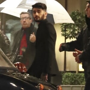 Zayn Malik sur le tournage du clip I Don't Wanna Live Forever à l'hôtel St Pancras à Londres, le 7 janvier 2017.