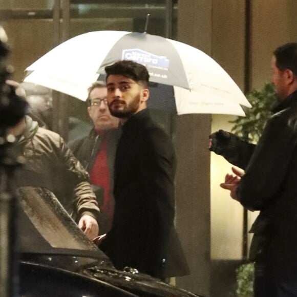 Zayn Malik sur le tournage du clip I Don't Wanna Live Forever à l'hôtel St Pancras à Londres, le 7 janvier 2017.