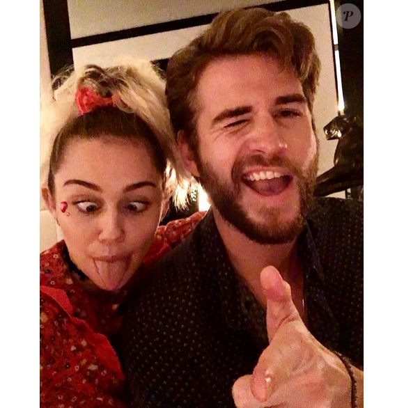 Miley Cyrus souhaite un bon anniversaire à son chéri Liam Hemsworth sur les réseaux sociaux. Photo publiée sur Instagram le 13 janvier 2017