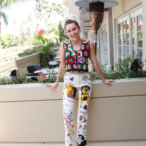 Miley Cyrus en conférence de presse pour la série tv "Crisis in Six Scenes" à l'hôtel Four Seasons de Beverly Hills. Los Angeles, le 7 septembre 2016