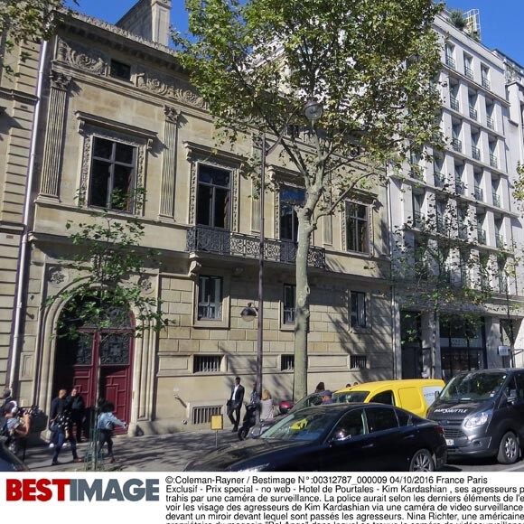 L'hôtel de Pourtales à Paris ou résidait Kim Kardashian lors du braquage dans la nuit du 2 au 3 octobre 2016.