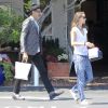 Jeff Goldblum et sa femme Emilie Livingston font du shopping chez Fred Segal's à West Hollywood, Californie, Etats-Unis, le 5 juillet 2016.