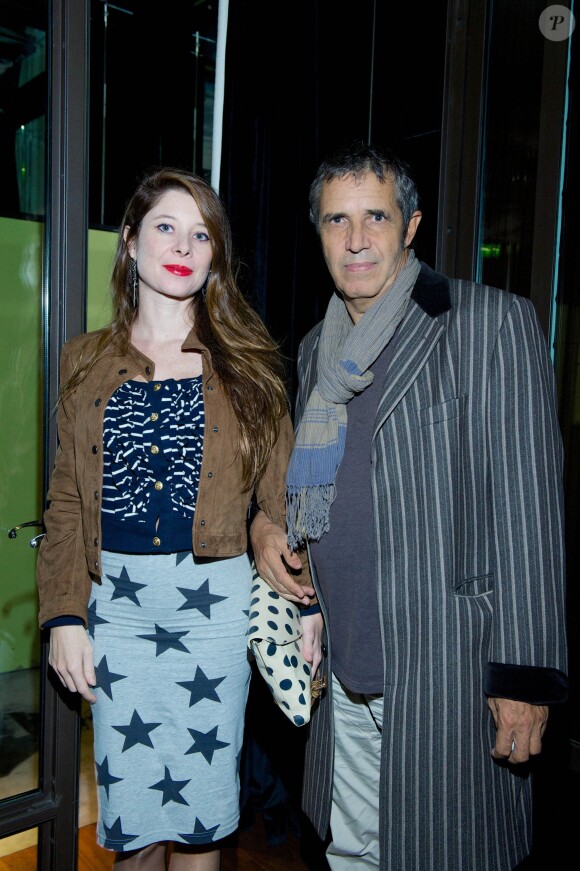 Exclusif - Julien Clerc et sa femme Hélène Gremillon - Avant-première du film "Les Garcons et Guillaume, à table !" de Guillaume Gallienne à Paris. Le 4 octobre 2013.