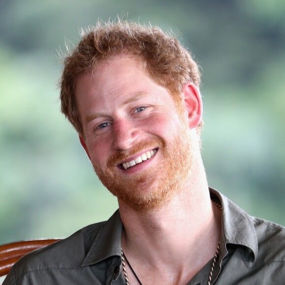 Le prince Harry en Guyane dans le cadre de son voyage aux Caraïbes, visite le village de Surama le 3 décembre 2016.