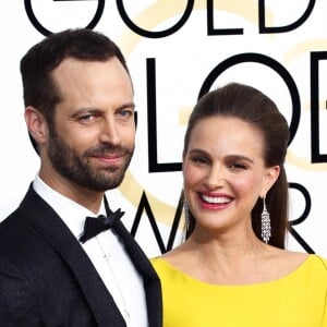 Natalie Portman et son mari Benjamin Millepied lors de la 74ème cérémonie annuelle des Golden Globe Awards à Beverly Hills, Los Angeles, Californie, Etats-Unis, le 8 janvier 2017.