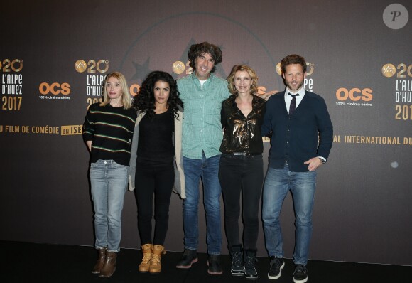 Anne Marivin, Sabrina Ouazani, Eric Lavaine, Alexandra Lamy, Jamie Bamber - 20e festival de Comédie à l'Alpe d'Huez le 19 janvier 2017. © Dominique Jacovides/Bestimage