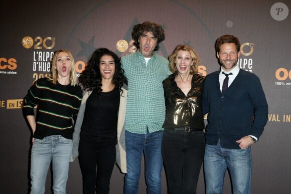 Anne Marivin, Sabrina Ouazani, Eric Lavaine, Alexandra Lamy, Jamie Bamber - 20e festival de Comédie à l'Alpe d'Huez le 19 janvier 2017. © Dominique Jacovides/Bestimage