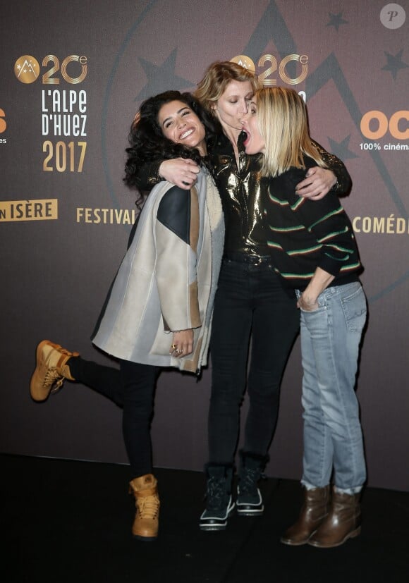 Sabrina Ouazani, Alexandra Lamy, Anne Marivin - 20e festival de Comédie à l'Alpe d'Huez le 19 janvier 2017. © Dominique Jacovides/Bestimage