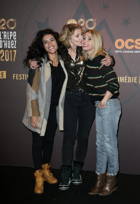 Sabrina Ouazani, Alexandra Lamy, Anne Marivin - 20e festival de Comédie à l'Alpe d'Huez le 19 janvier 2017. © Dominique Jacovides/Bestimage