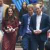 Kate Catherine Middleton, duchesse de Cambridge, le prince Harry et le prince William, duc de Cambridge - Arrivée à la fête de Noël de "Heads Together" à Londres. Le 19 décembre 2016.