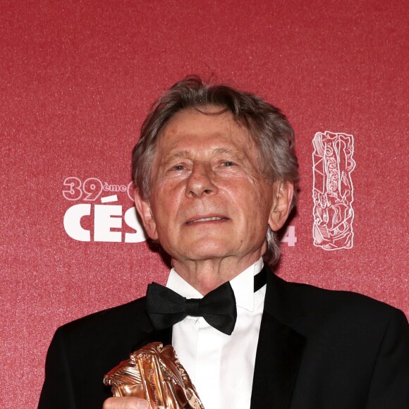 Roman Polanski (Cesar du meilleur réalisateur pour le film "La Vénus à la fourrure") - Salle de presse - 39e cérémonie des Cesar au théâtre du Châtelet à Paris le 28 février 2014.