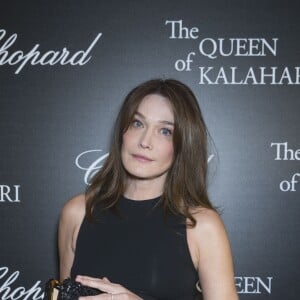 Semi-Exclusif - Carla Bruni-Sarkozy lors du photocall de la présentation de la collection Chopard ''The Queen of Kalahari'' au théâtre du Châtelet à Paris, le 21 janvier 2017.