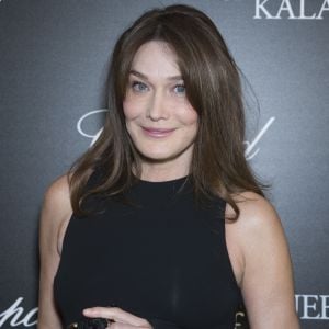 Semi-Exclusif - Carla Bruni-Sarkozy lors du photocall de la présentation de la collection Chopard ''The Queen of Kalahari'' au théâtre du Châtelet à Paris, le 21 janvier 2017.