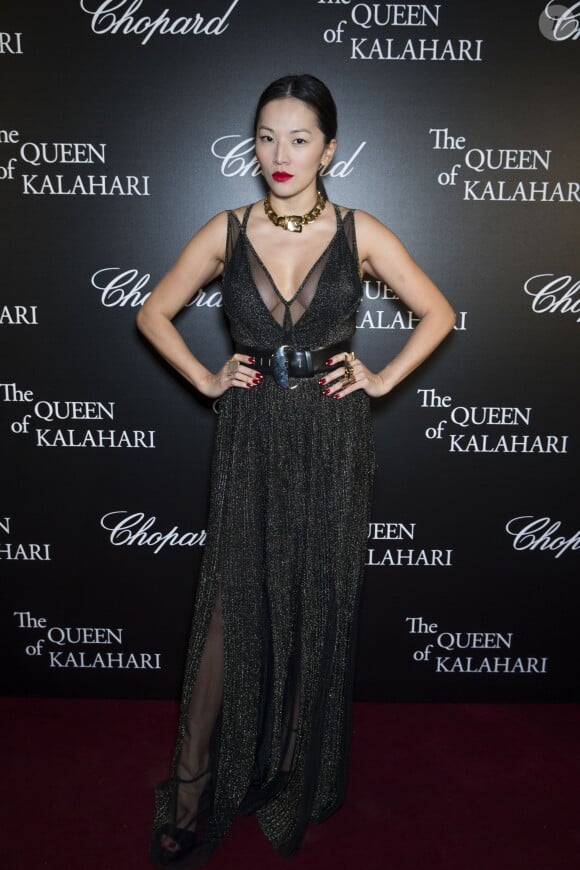 Semi-Exclusif - Tina Leung lors du photocall de la présentation de la collection Chopard ''The Queen of Kalahari'' au théâtre du Châtelet à Paris, le 21 janvier 2017.