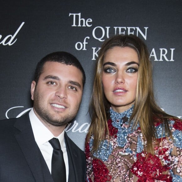 Semi-Exclusif - Elie Saab Jr et son amie lors du photocall de la présentation de la collection Chopard ''The Queen of Kalahari'' au théâtre du Châtelet à Paris, le 21 janvier 2017.