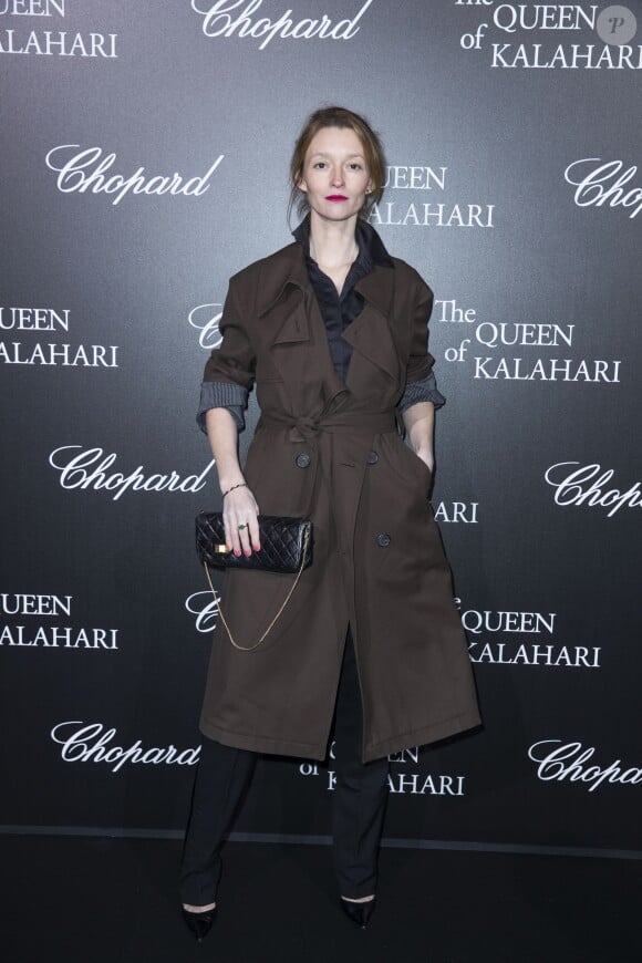 Semi-Exclusif - Audrey Marnay lors du photocall de la présentation de la collection Chopard ''The Queen of Kalahari'' au théâtre du Châtelet à Paris, le 21 janvier 2017.