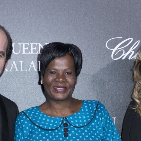 Semi-Exclusif - Alexis Veller, Tekolo et Caroline Scheufele lors du photocall de la présentation de la collection Chopard ''The Queen of Kalahari'' au théâtre du Châtelet à Paris, le 21 janvier 2017.