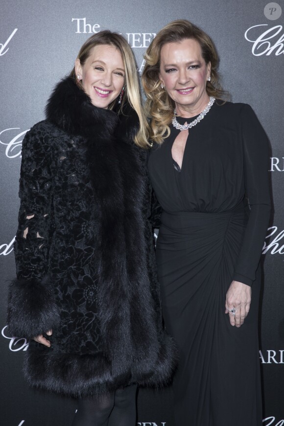 Semi-Exclusif - Ludivine Sagnier et Caroline Scheufele lors du photocall de la présentation de la collection Chopard ''The Queen of Kalahari'' au théâtre du Châtelet à Paris, le 21 janvier 2017.