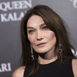 Semi-Exclusif - Carla Bruni-Sarkozy lors du photocall de la présentation de la collection Chopard ''The Queen of Kalahari'' au théâtre du Châtelet à Paris, le 21 janvier 2017.