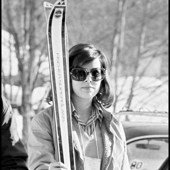 La princesse Caroline de Monaco en 1973 à Gstaad.