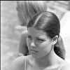 La princesse Caroline de Monaco en 1972 lors des championnats de natation de Monte-Carlo.
