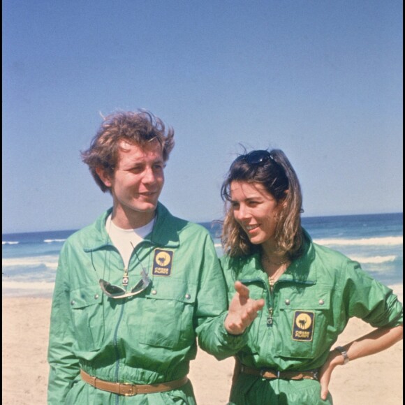 Stefano Casiraghi et la princesse Caroline de Monaco au Sénégal en 1985.