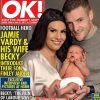 Jamie Vardy et sa femme Rebekah présentent leur fils Finley, né le 8 janvier 2017 à Leicester, dans le tabloïd anglais OK!.