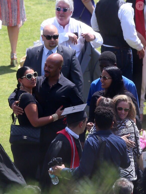 Exclusif - Prince Jackson, Asa Soltan Rahmati et Jermaine Jackson Jr - Prince Jackson obtient le diplôme de son école "Buckley High School" à Sherman Oaks, le 30 mai 2015