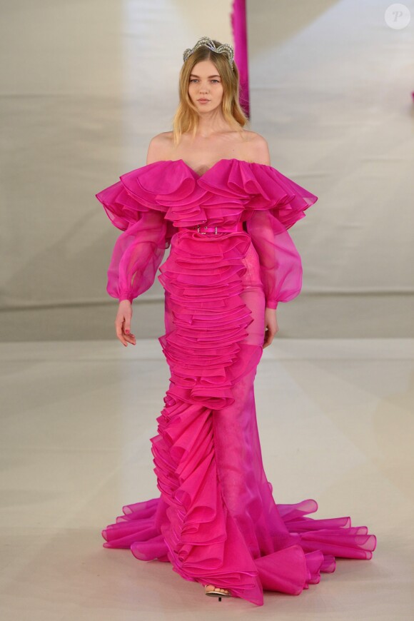 Défilé Alexis Mabille Haute Couture printemps-été 2017 à Place Vendôme. Le 24 janvier 2017.