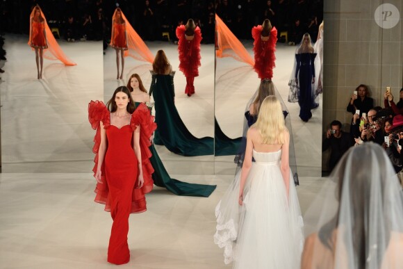 Défilé Alexis Mabille Haute Couture printemps-été 2017 à Place Vendôme. Le 24 janvier 2017.