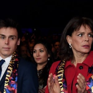 Louis Ducruet et sa fiançée Marie, la princesse Stéphanie de Monaco - Arrivée de la famille princiére à la soirée de gala du 41ème festival du cirque de Monte-Carlo à Monaco, le 24 Janvier 2017. © Manuel Vitali/Centre de Presse Monaco/Bestimage