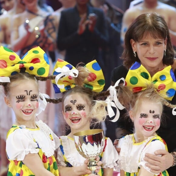 La princesse Stéphanie de Monaco et le Trio Izhevsk - Soirée de gala du 41ème festival du cirque de Monte-Carlo à Monaco, le 24 Janvier 2017. © Claudia Albuquerque/Bestimage