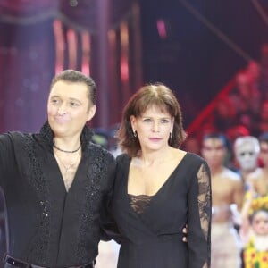 La princesse Stéphanie de Monaco avec Mario Berousek (Clown de Bronze) - Soirée de gala du 41ème festival du cirque de Monte-Carlo à Monaco, le 24 Janvier 2017. © Claudia Albuquerque/Bestimage