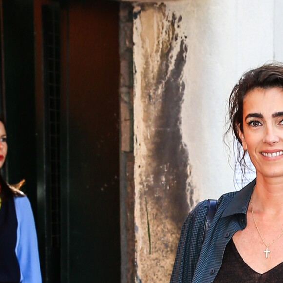 Mademoiselle Agnès (Agnès Boulard, Melle Agnès) au défilé Céline collection prêt-à-porter Printemps/Eté 2016 lors de la fashion week à Paris, le 4 octobre 2015.