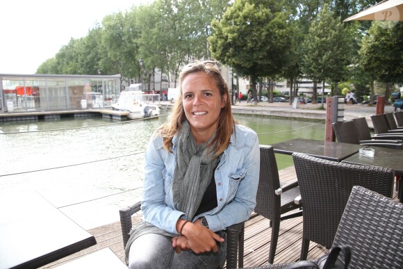 Exclusif - Laure Manaudou au bassin de la Villette à Paris. Le 2 juillet 2016 © Marc Ausset-Lacroix / Bestimage