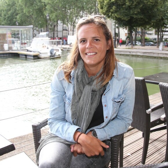 Exclusif - Laure Manaudou au bassin de la Villette à Paris. Le 2 juillet 2016 © Marc Ausset-Lacroix / Bestimage