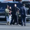 Kris Jenner, Corey Gamble, Kourtney Kardashian, ses enfants Mason, Penelope et Reign Disick, Kim Kardashian, ses enfants North et Saint West, Kylie Jenner, Tyga et son fils King Cairo prennent un jet privé à l'aéroport de Van Nuys. Los Angeles, le 26 janvier 2017.